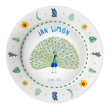 Load image into Gallery viewer, Geboortebordje pauw met naam