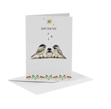 Load image into Gallery viewer, vrolijke kerstkaart met vogels
