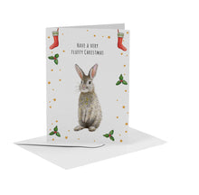 Afbeelding in Gallery-weergave laden, vrolijke kerstkaart met konijn
