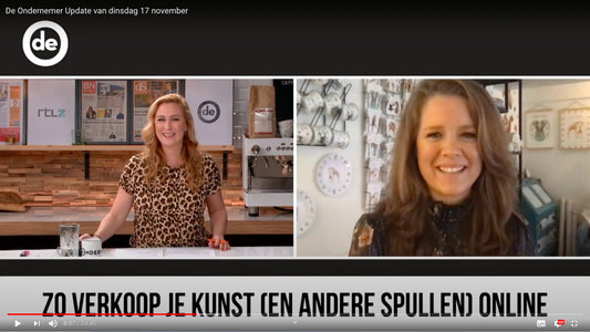 Zo verkoop je kunst (en andere spullen) online - Interview met Mies voor programma "De Ondernemer Update" door Fabienne de Vries