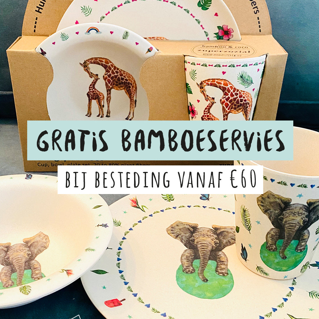 Gratis bamboeservies bij besteding van €60!