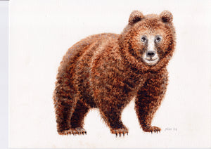 Original-Aquarell-Affe