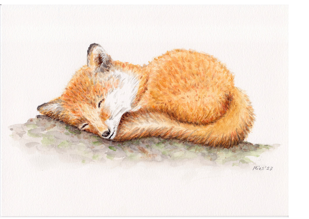 Original-Aquarell-Affe