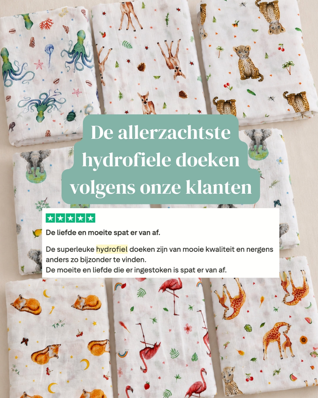 Baby muslin swaddle XL blanket little deer - 120cm