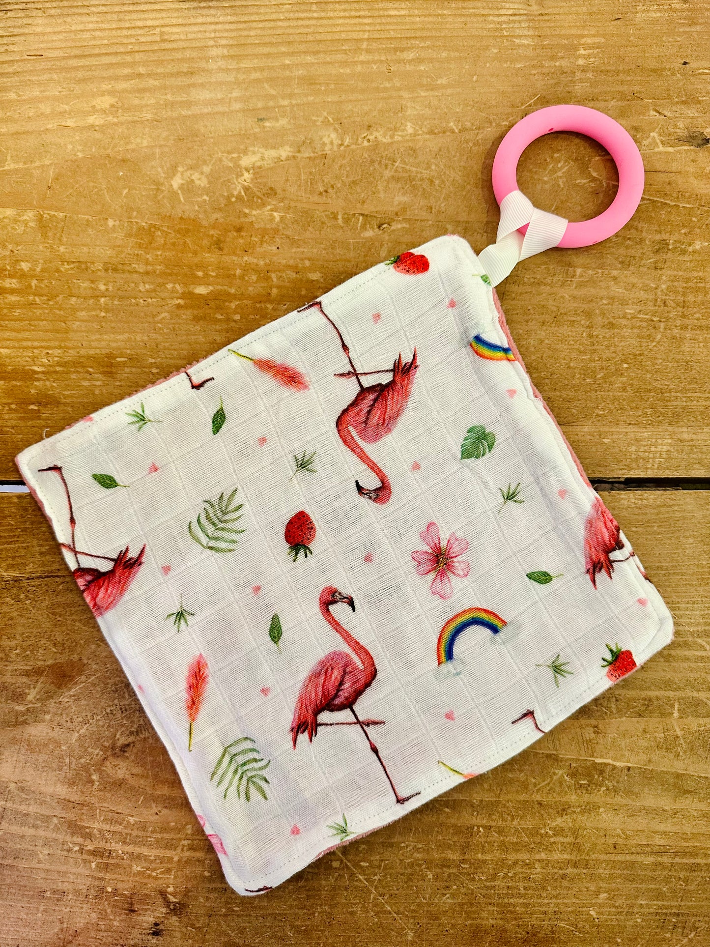 Speendoekje flamingo hydrofiel