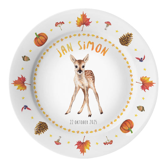 Children's plate bear with name