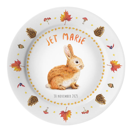 Children's plate bear with name