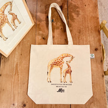 Load image into Gallery viewer, Mies to Go canvas tote bag tas handtas organic cotton GOTS giraf
