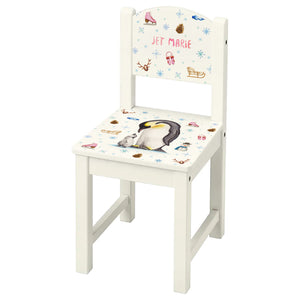 Personalised children's chair with penguins