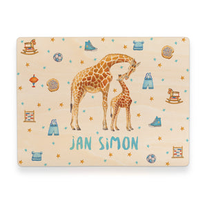 Memorybox giraf baby met naam