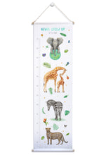 Load image into Gallery viewer, Personalised growth chart jungle animals with name
