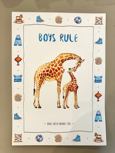 Poster giraf Boys rule