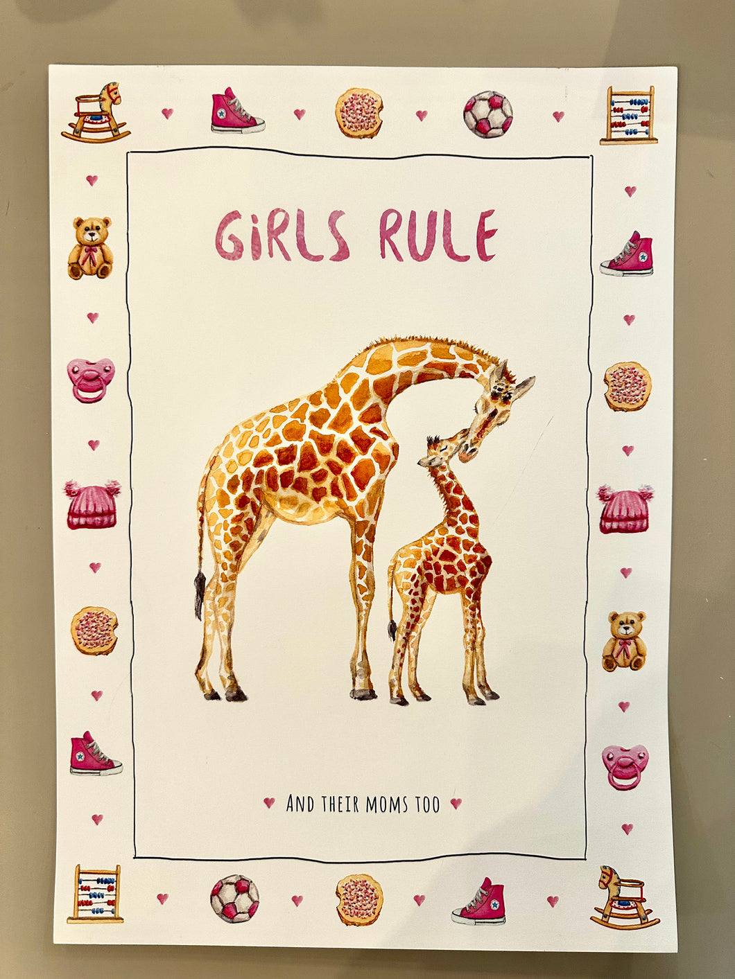 Poster giraf Girls rule