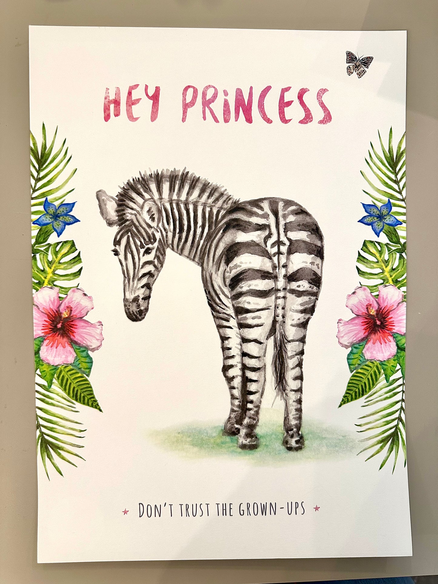 Poster Zebra Hey princess