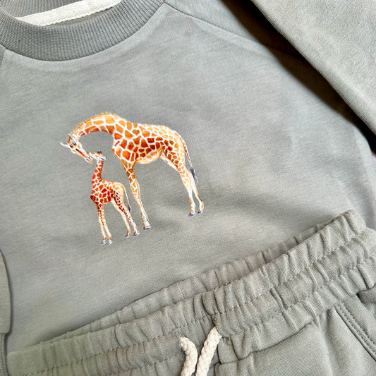 Baby jogger set with elephant - sky blue