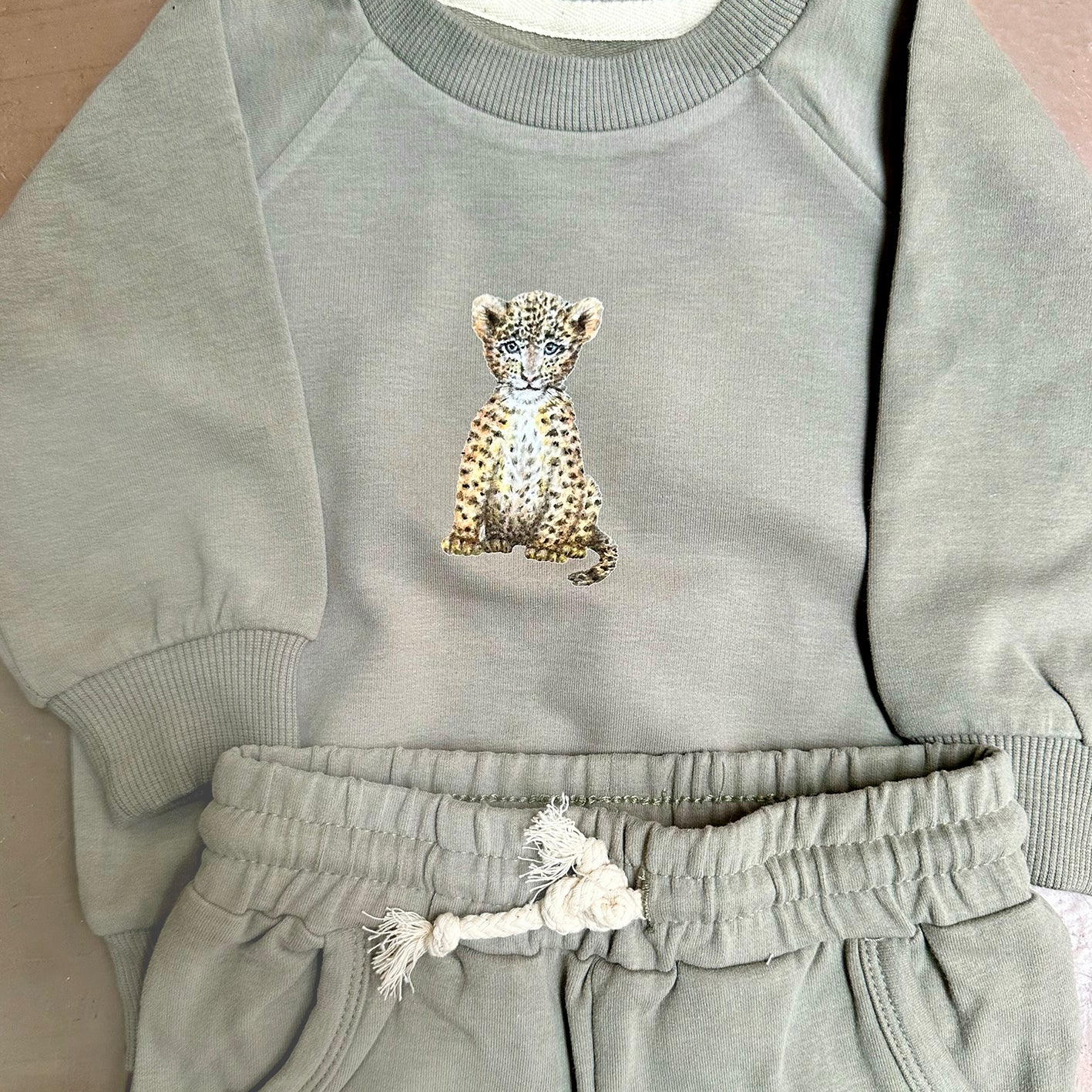 Baby jogger set with elephant - sky blue