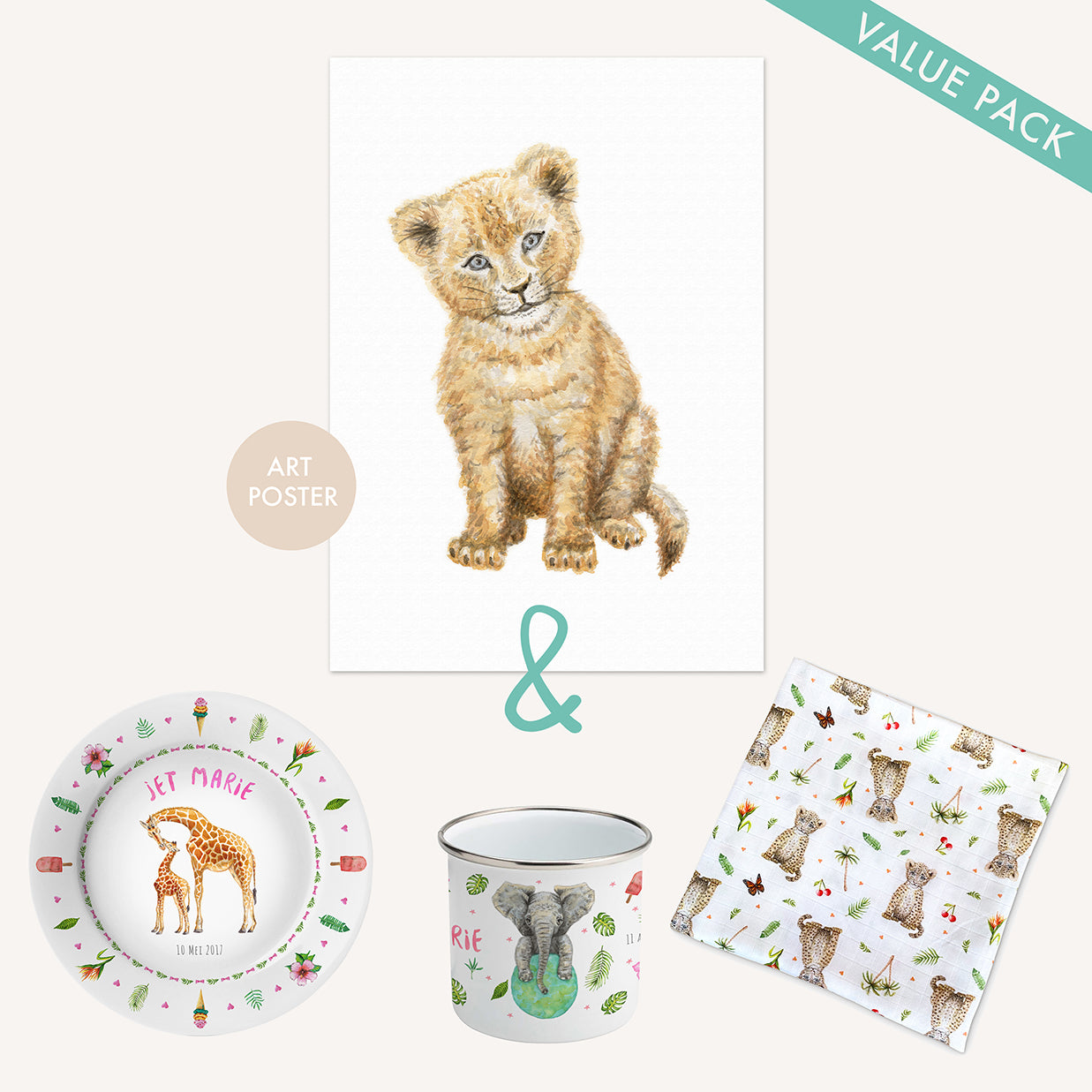 Kraamcadeau set jungle - Medium
