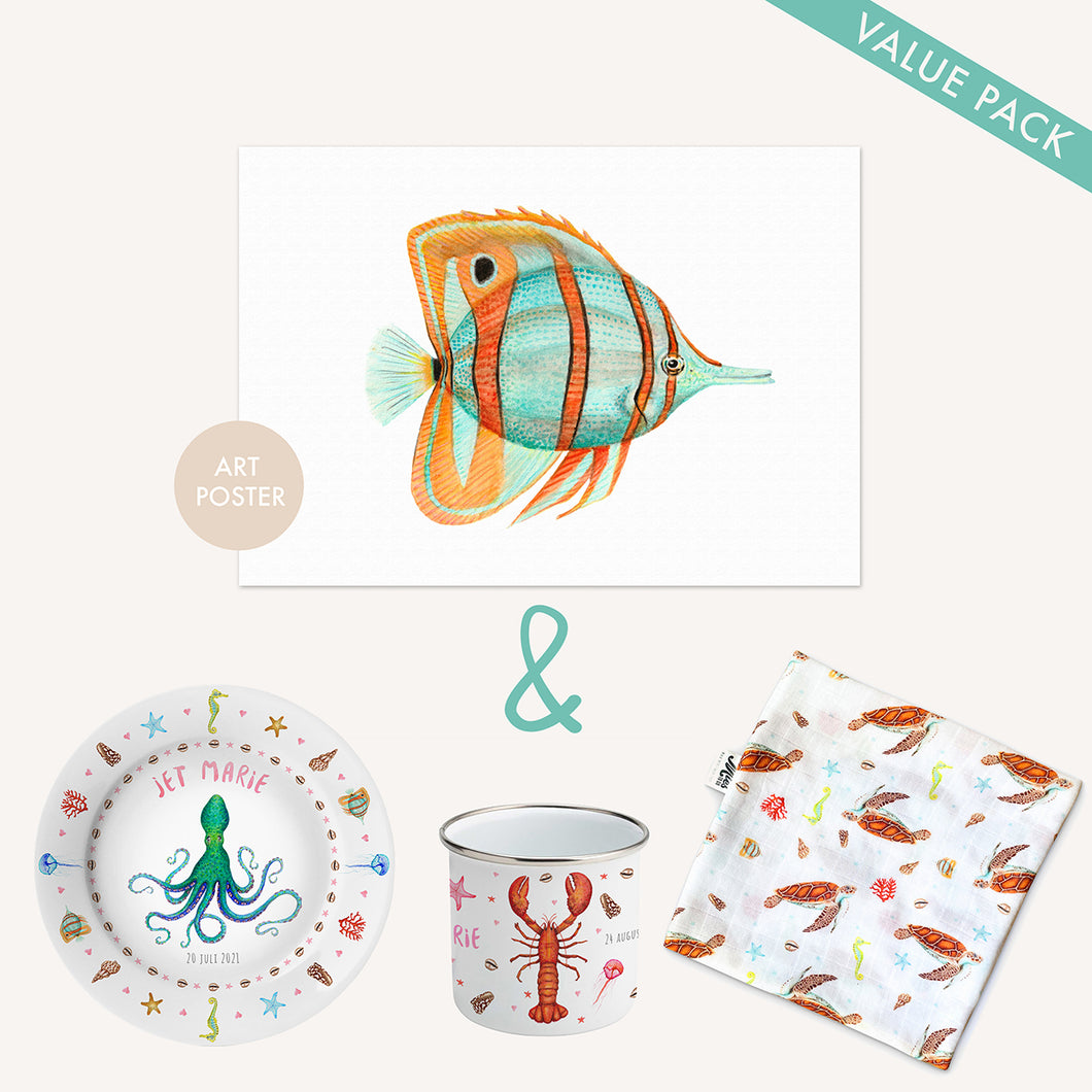 Kraamcadeau set zeedieren - Medium