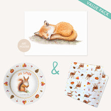 Afbeelding in Gallery-weergave laden, Kraamcadeau set bosdieren - Small
