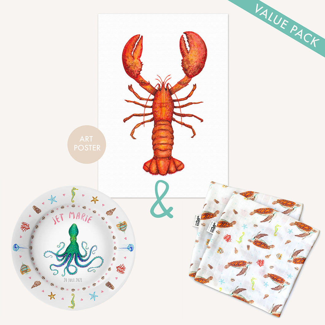 Kraamcadeau set zeedieren - Small