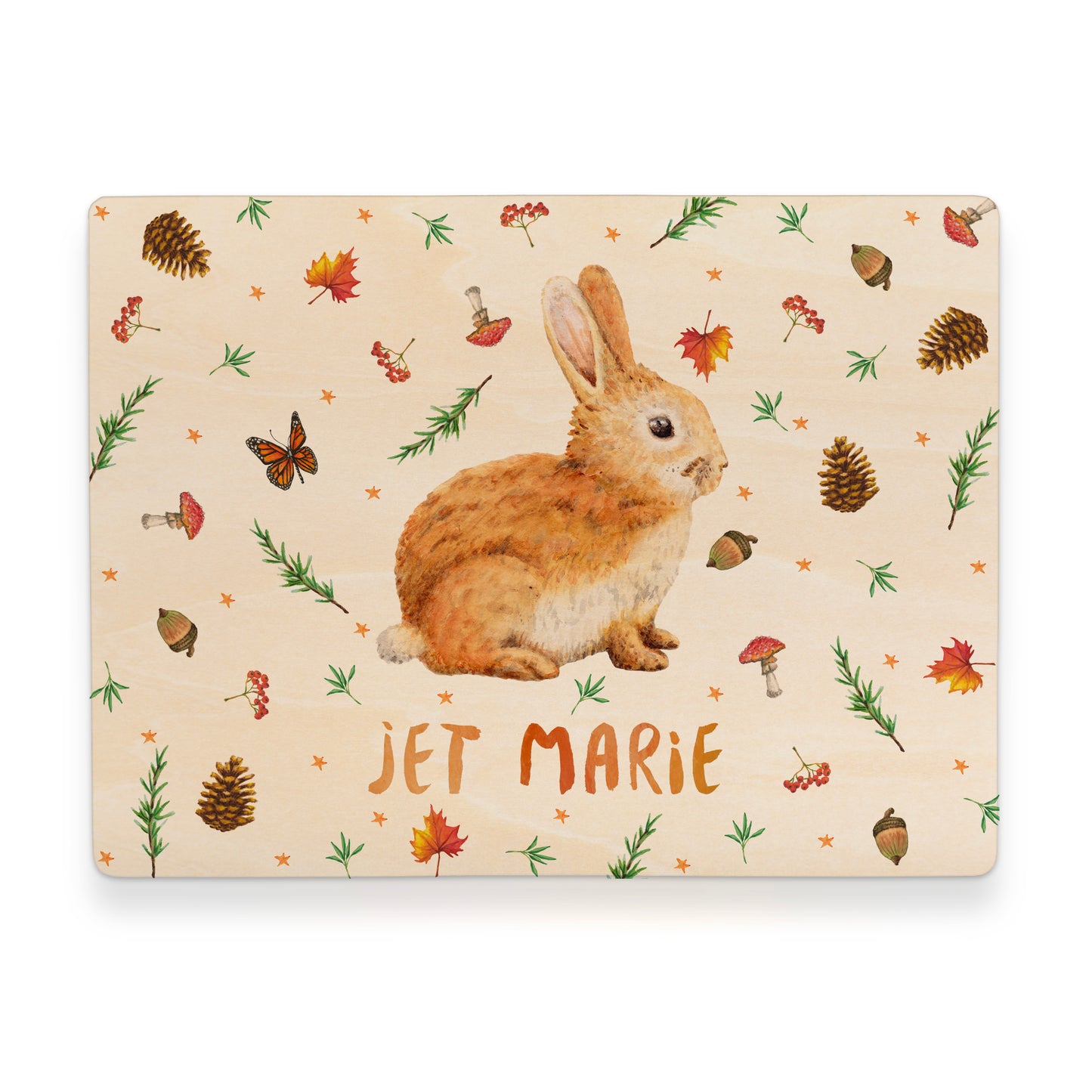 Memory box squirrel with personalized name and birth date