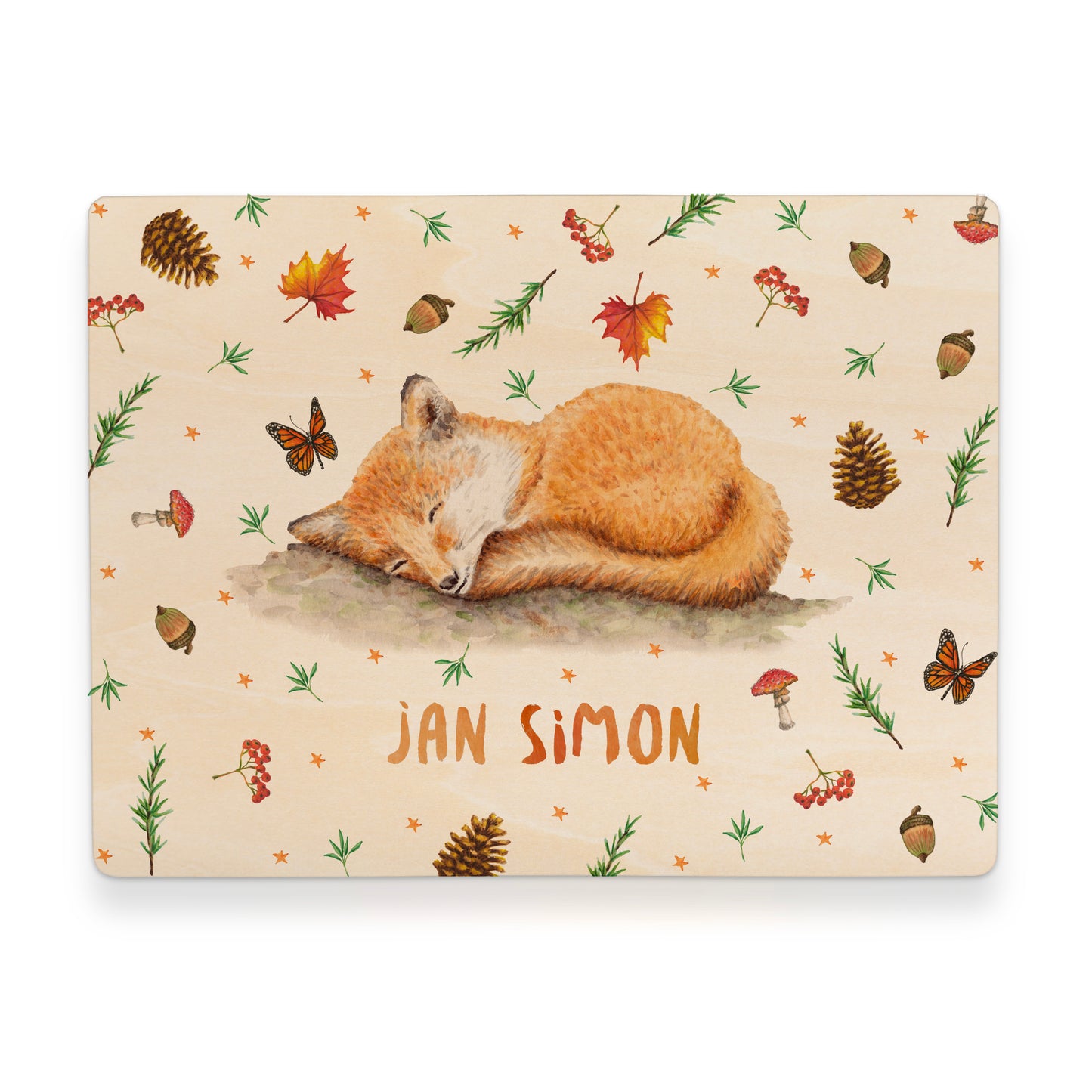 Memory box squirrel with personalized name and birth date