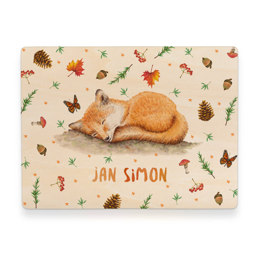 Memory box squirrel with personalized name and birth date