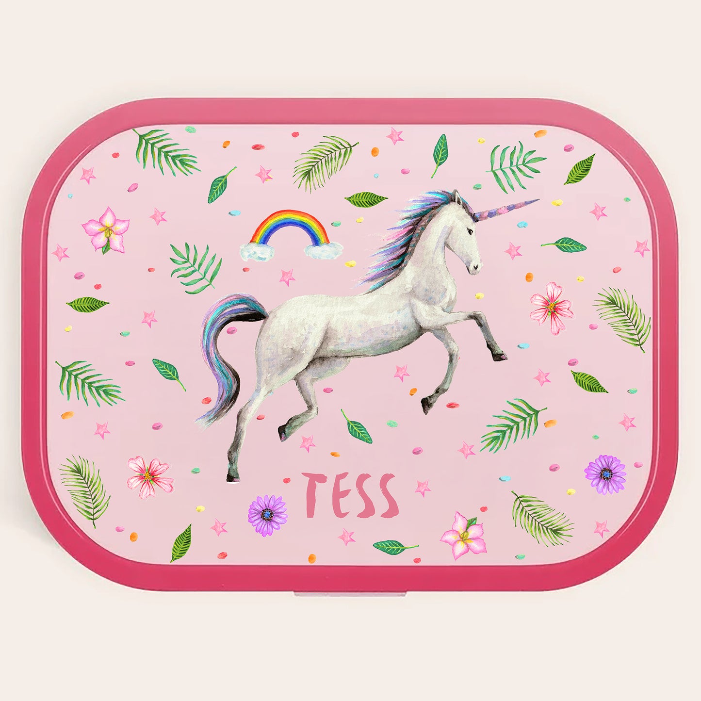 Broodtrommel unicorn met naam