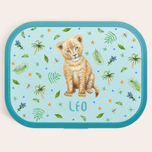 Afbeelding in Gallery-weergave laden, Broodtrommel leeuwtje met naam
