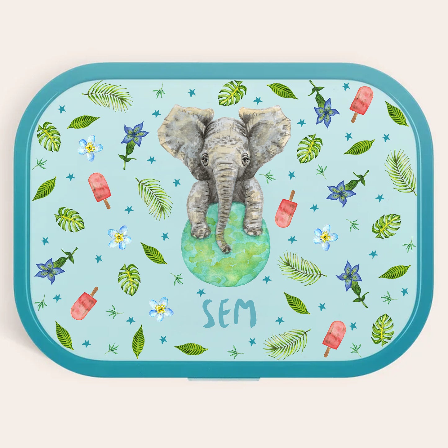 Broodtrommel olifant met naam