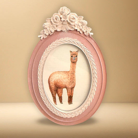 Lista rosa con estampado artístico de alpaca