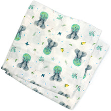 Load image into Gallery viewer, 2 medium baby muslin swaddles baby leopard - 60 cm
