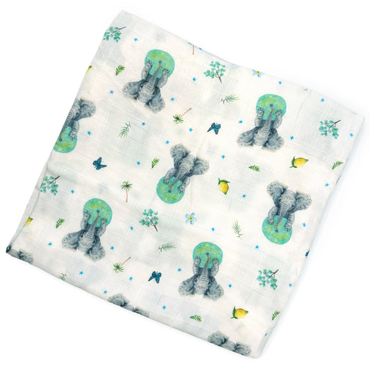 Baby muslin swaddle XL blanket baby leopard - 120cm