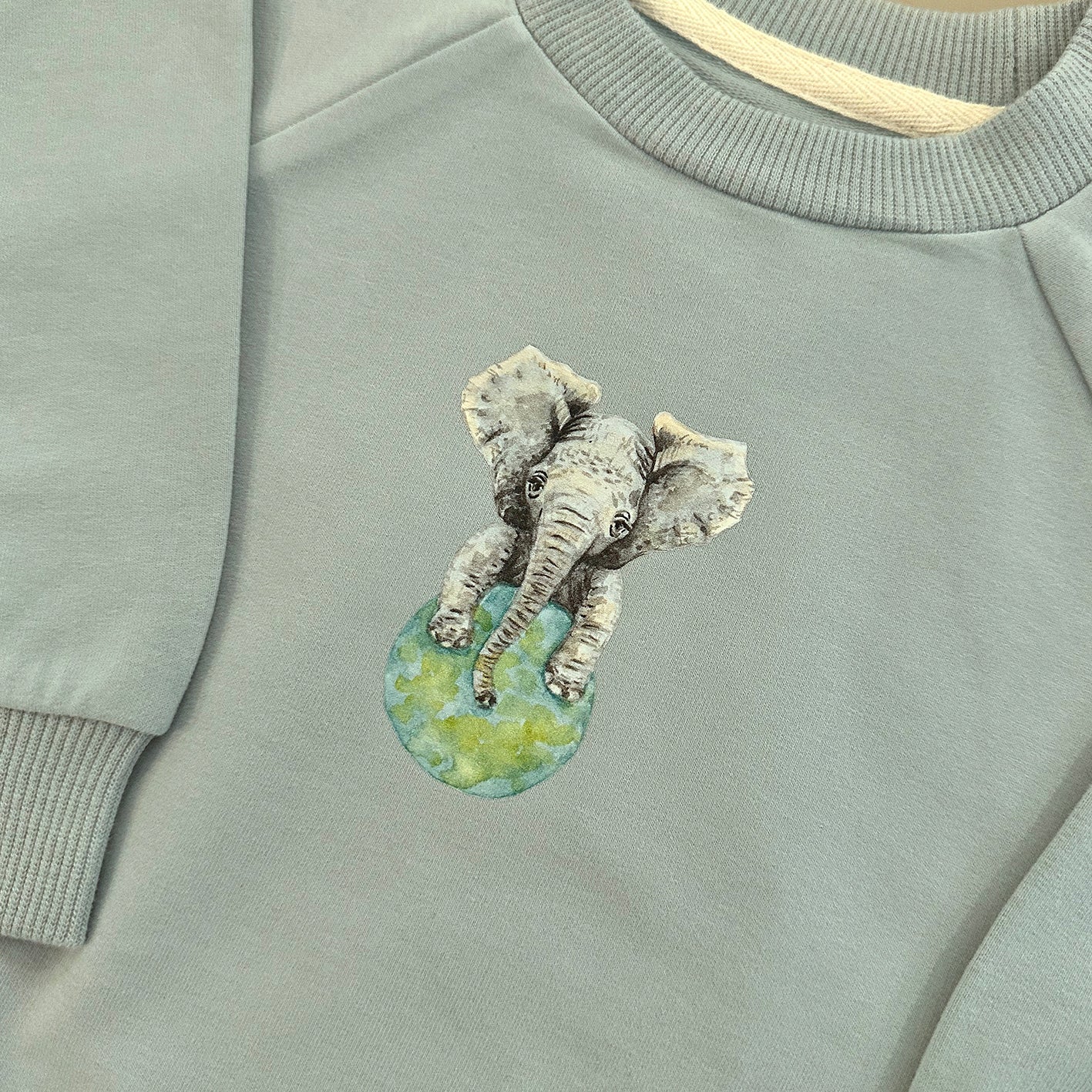 Baby joggingpak olifant - sky blue