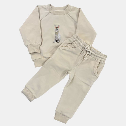 Baby joggingpak konijn - vanille