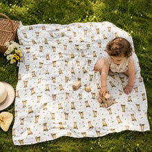 Afbeelding in Gallery-weergave laden, XL hydrofiele doek luipaardje 120 cm – extra zacht biologisch textiel – must-have voor baby's
