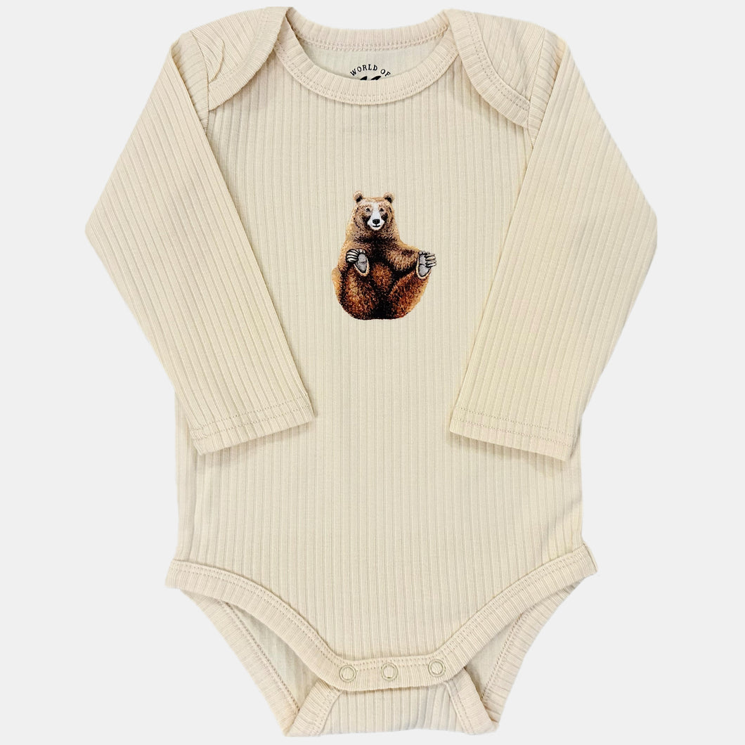 Baby romper beer - vanille longsleeve