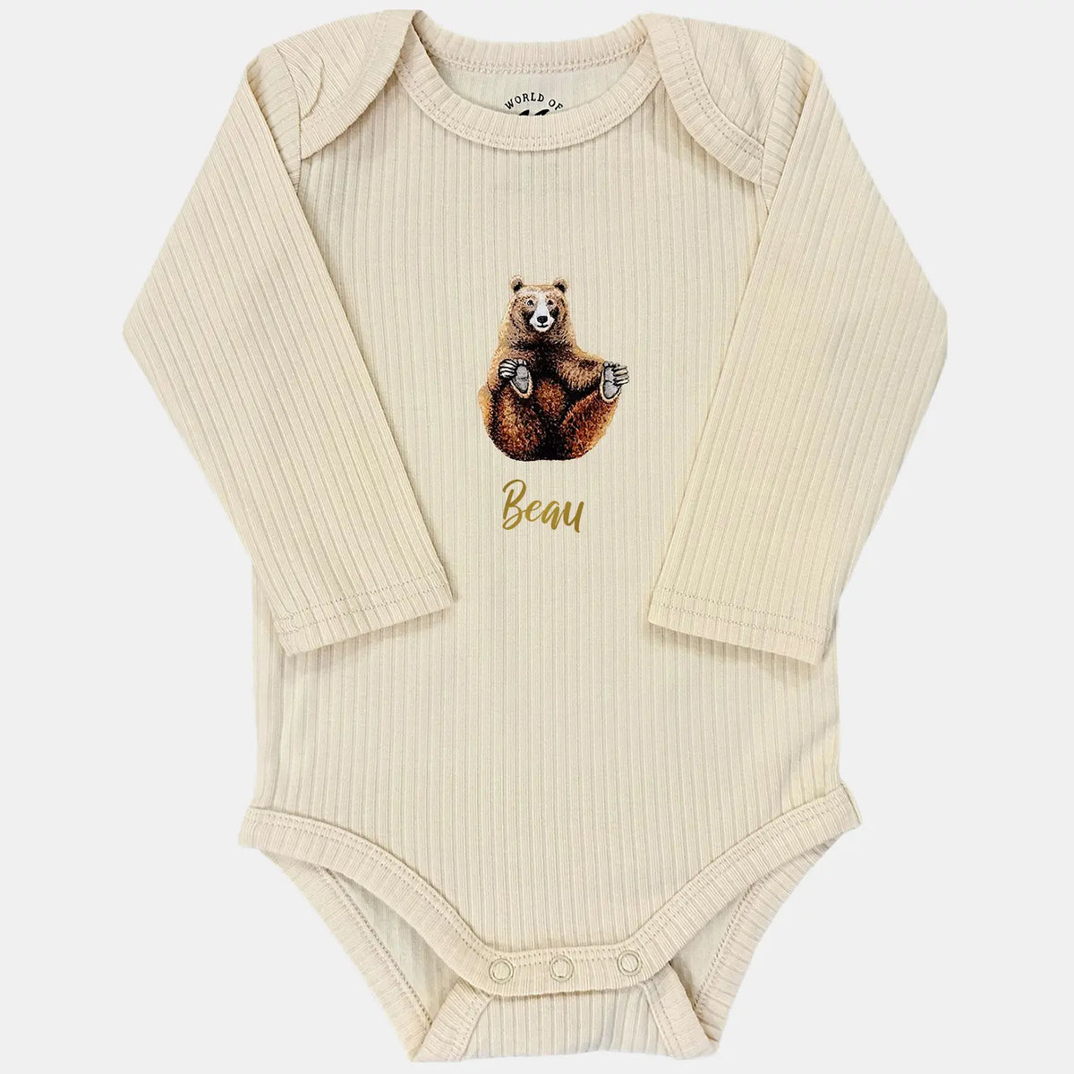 Meegroeiromper beer - vanille longsleeve