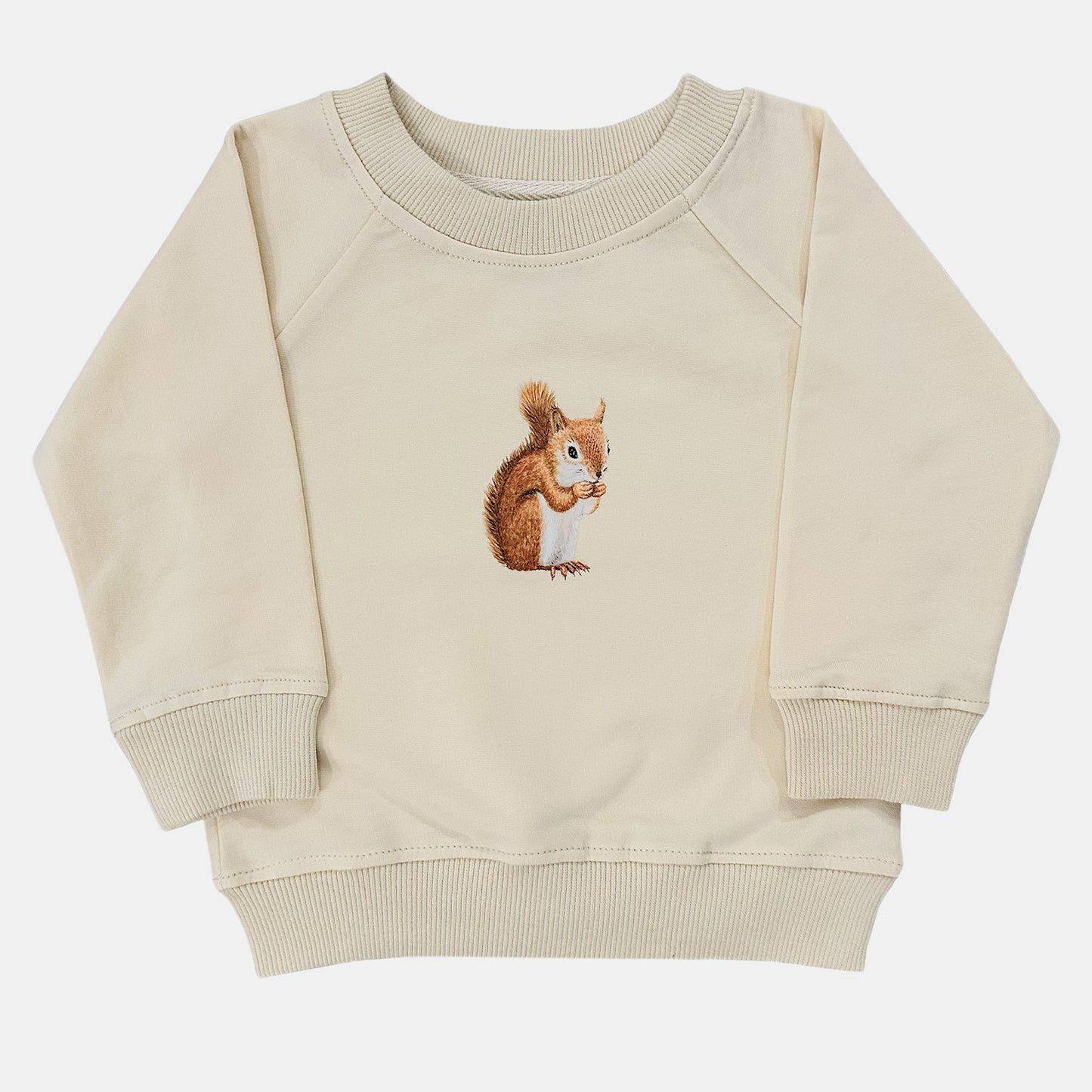 Baby sweater eekhoorn vanille
