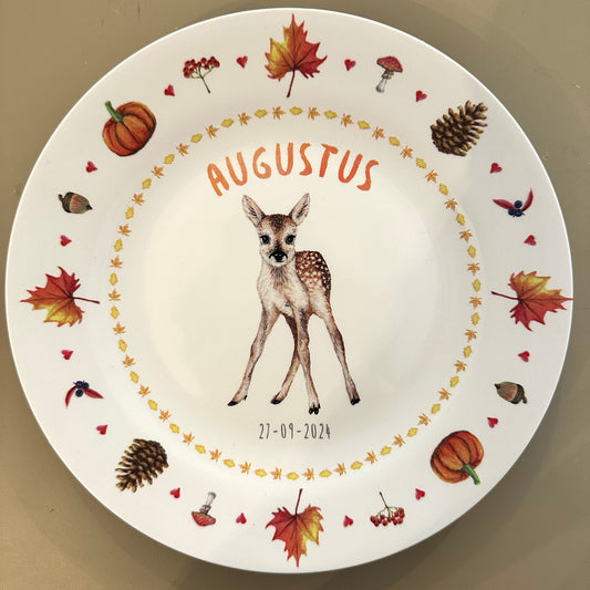 Children's plate bear with name