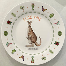 Load image into Gallery viewer, Children's dinner plate alpaca with name

