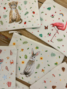 Canvas etui konijn