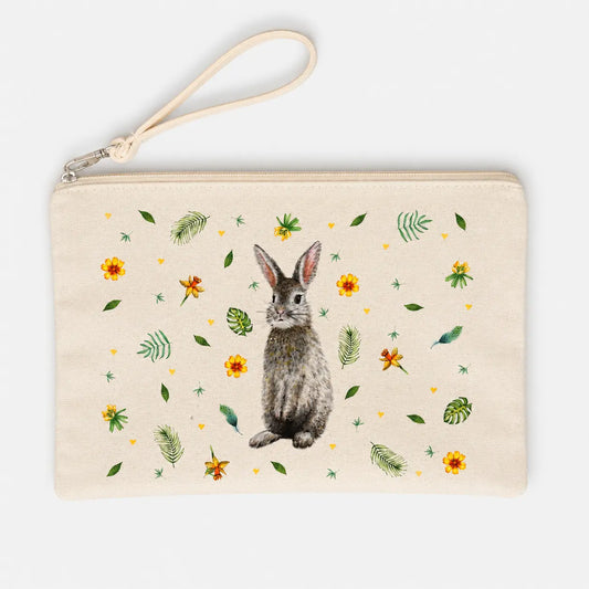 Canvas etui konijn