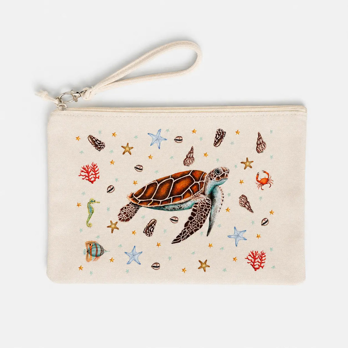 Canvas etui zeeschildpad