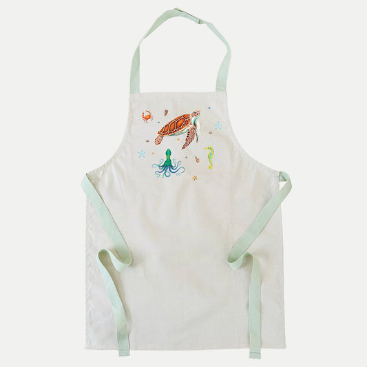 Canvas kids schort ocean