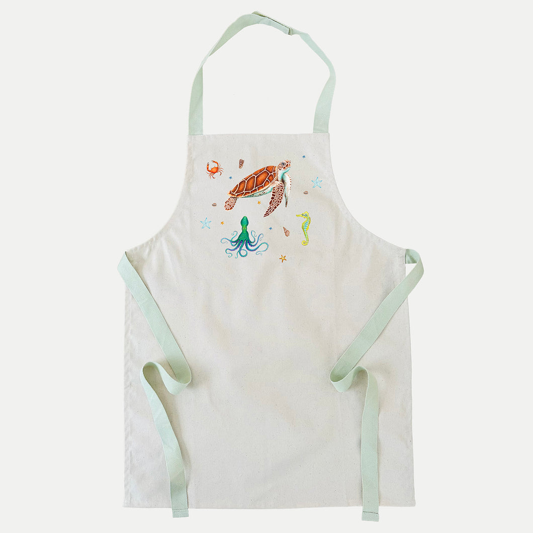 Canvas kids schort ocean