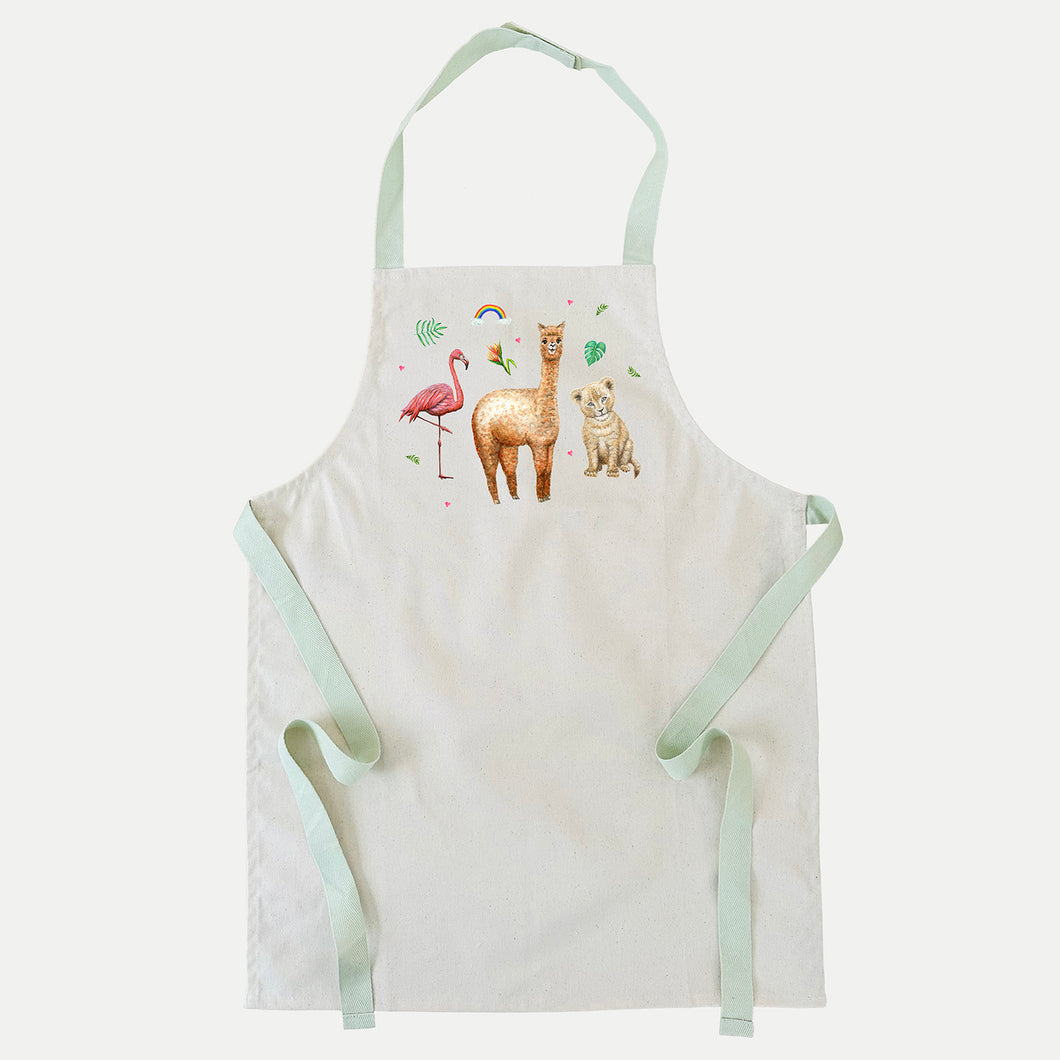 Canvas kids schort tropical