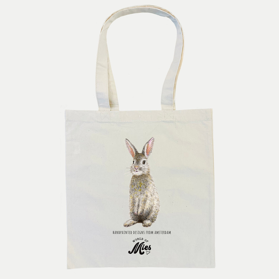 Canvas tote bag konijn