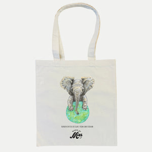 Canvas tote bag olifant