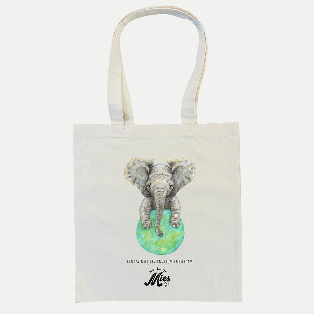 Canvas tote bag olifant